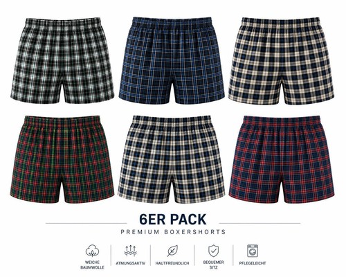 Herren boxershorts 6er - boxershorts, pack